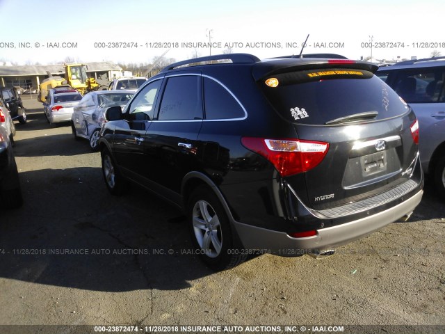 KM8NU4CC7AU137837 - 2010 HYUNDAI VERACRUZ GLS/LIMITED BLACK photo 3