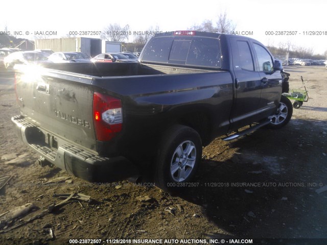 5TFUY5F13GX570213 - 2016 TOYOTA TUNDRA DOUBLE CAB SR/SR5 BLACK photo 4