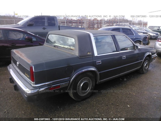 1C3XC66R1LD712422 - 1990 CHRYSLER NEW YORKER C-BODY LANDAU GRAY photo 4