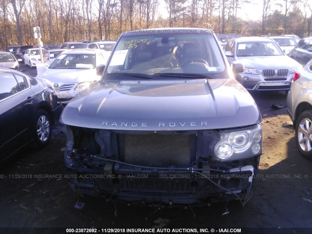 SALME15466A230416 - 2006 LAND ROVER RANGE ROVER HSE GRAY photo 6