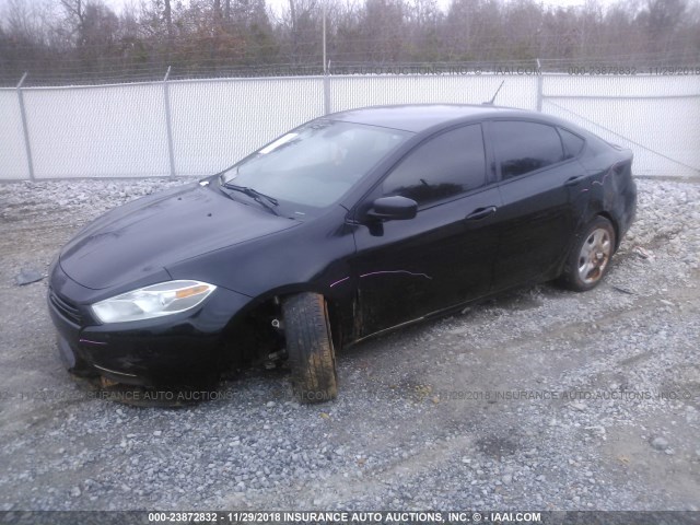 1C3CDFAA9FD320502 - 2015 DODGE DART SE BLACK photo 2