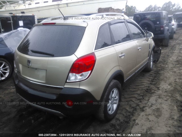 3GSCL33P98S646516 - 2008 SATURN VUE XE TAN photo 4