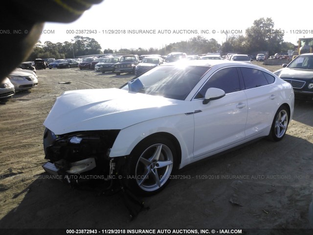 WAUDNCF51JA056772 - 2018 AUDI A5 PREMIUM S LINE WHITE photo 2