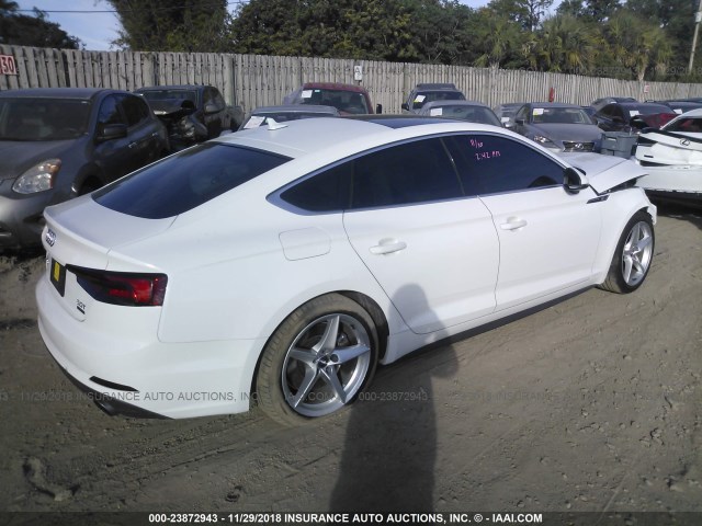 WAUDNCF51JA056772 - 2018 AUDI A5 PREMIUM S LINE WHITE photo 4