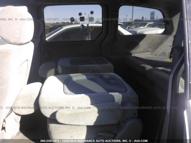 KNDUP131356634446 - 2005 KIA SEDONA EX/LX SILVER photo 8