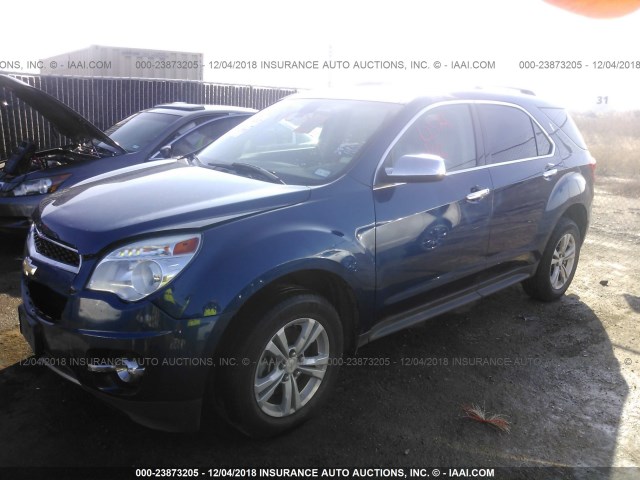 2CNFLFEY2A6236088 - 2010 CHEVROLET EQUINOX LTZ BLUE photo 2