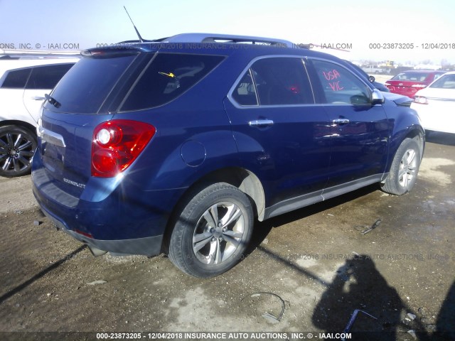 2CNFLFEY2A6236088 - 2010 CHEVROLET EQUINOX LTZ BLUE photo 4