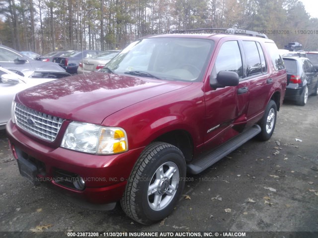 1FMZU63K75UA32824 - 2005 FORD EXPLORER XLT/XLT SPORT/NBX RED photo 2