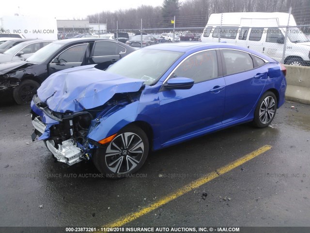 19XFC1F76GE223205 - 2016 HONDA CIVIC EXL BLUE photo 2