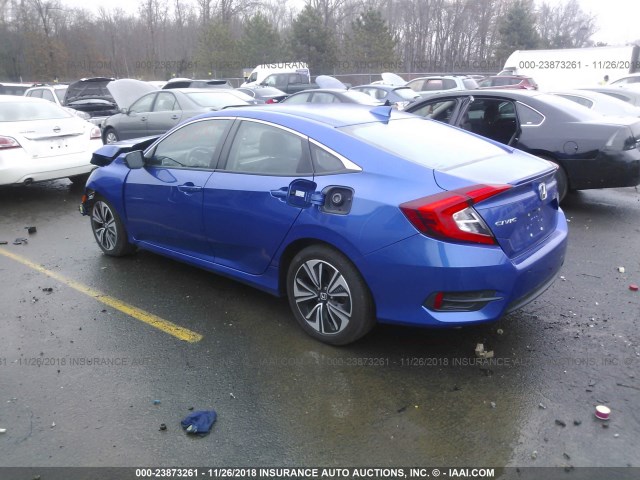 19XFC1F76GE223205 - 2016 HONDA CIVIC EXL BLUE photo 3