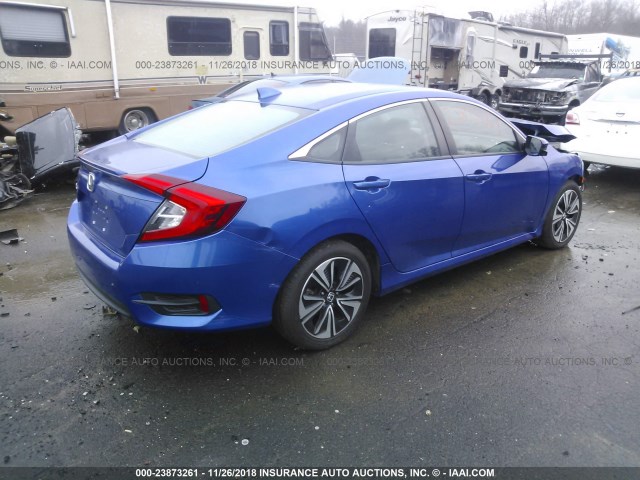 19XFC1F76GE223205 - 2016 HONDA CIVIC EXL BLUE photo 4