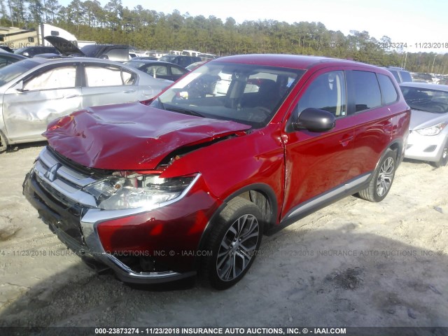 JA4AD2A32HZ036240 - 2017 MITSUBISHI OUTLANDER ES RED photo 2