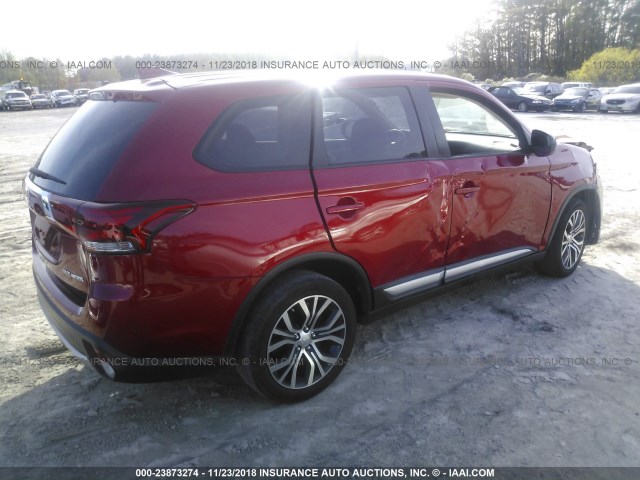 JA4AD2A32HZ036240 - 2017 MITSUBISHI OUTLANDER ES RED photo 4