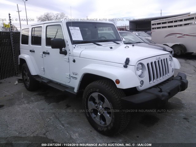 1C4BJWEG0GL175517 - 2016 JEEP WRANGLER UNLIMITE SAHARA WHITE photo 1