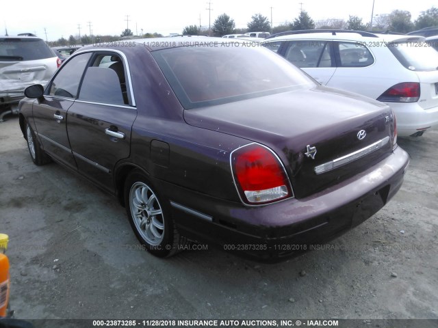 KMHFU45E43A263290 - 2003 HYUNDAI XG 350 MAROON photo 3