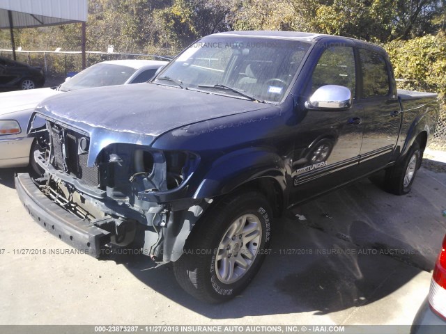 5TBET34124S459964 - 2004 TOYOTA TUNDRA DOUBLE CAB SR5 BLUE photo 2