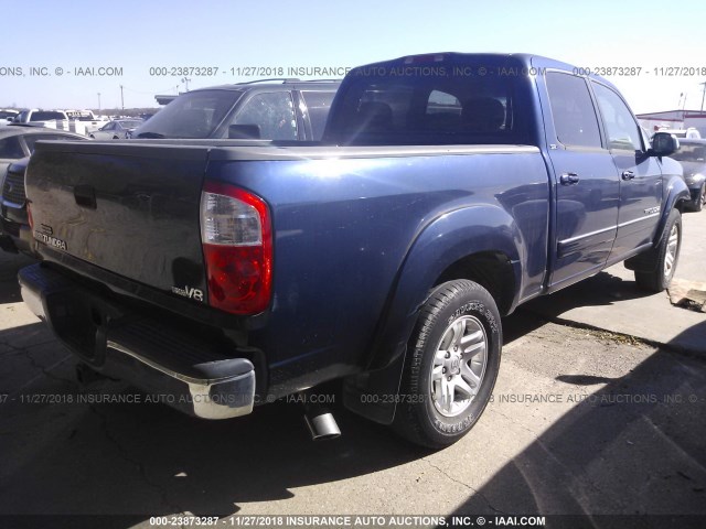 5TBET34124S459964 - 2004 TOYOTA TUNDRA DOUBLE CAB SR5 BLUE photo 4