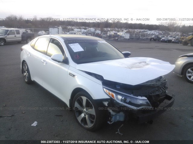 5XXGW4L26GG025446 - 2016 KIA OPTIMA SX WHITE photo 1