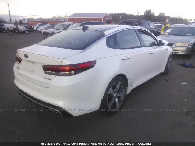 5XXGW4L26GG025446 - 2016 KIA OPTIMA SX WHITE photo 4