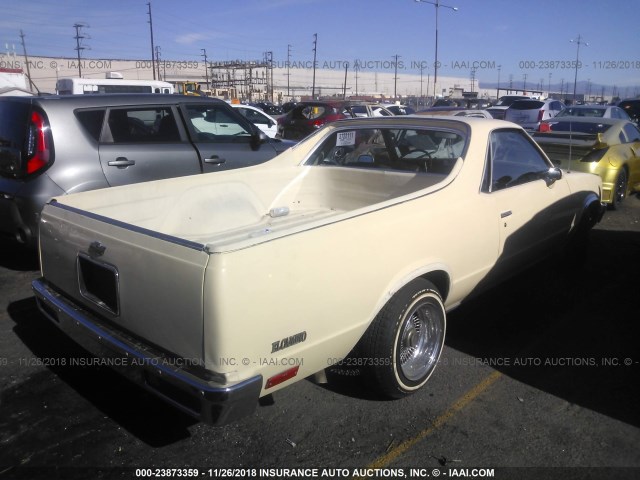 1GCCW80H8ER219467 - 1984 CHEVROLET EL CAMINO BEIGE photo 4