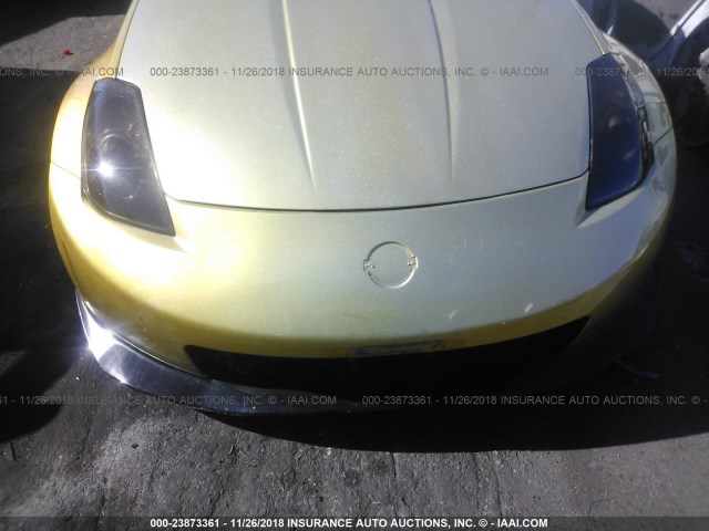 JN1AZ34D16M304256 - 2006 NISSAN 350Z COUPE YELLOW photo 6