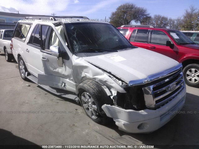 1FMFK15568LA69912 - 2008 FORD EXPEDITION EL XLT WHITE photo 1