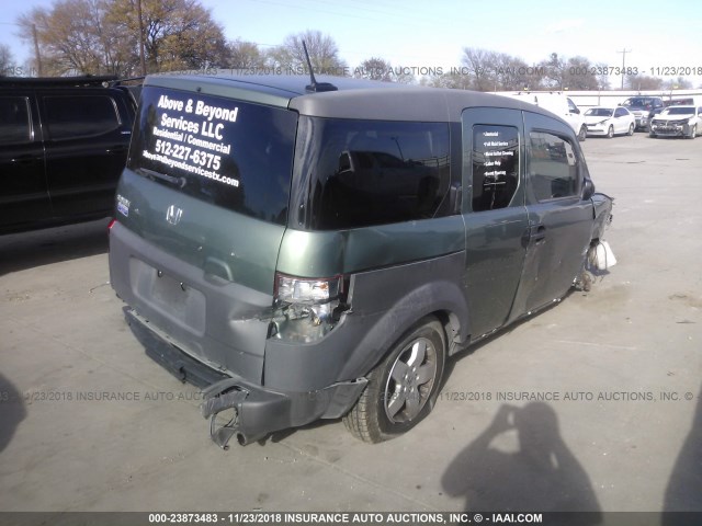 5J6YH186X5L007936 - 2005 HONDA ELEMENT EX GREEN photo 4