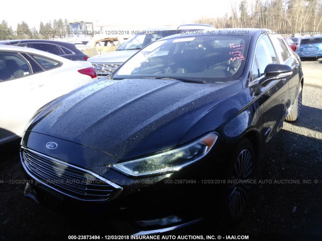 3FA6P0RU4JR163351 - 2018 FORD FUSION TITANIUM/PLATINUM HEV BLACK photo 2