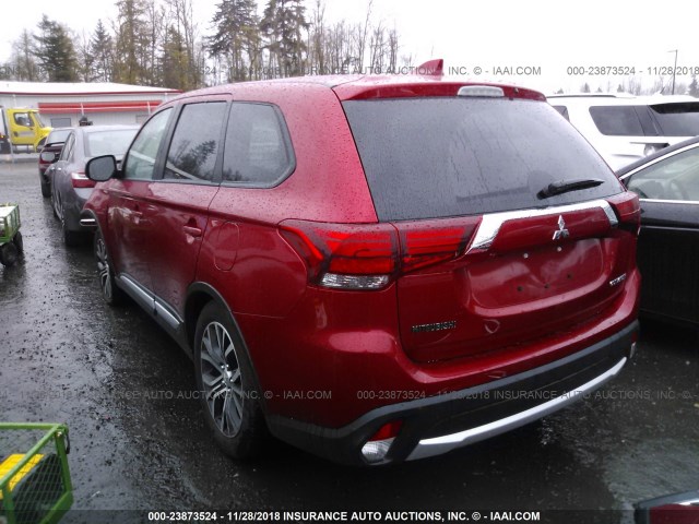 JA4AZ3A32JZ059434 - 2018 MITSUBISHI OUTLANDER SE/SEL RED photo 3