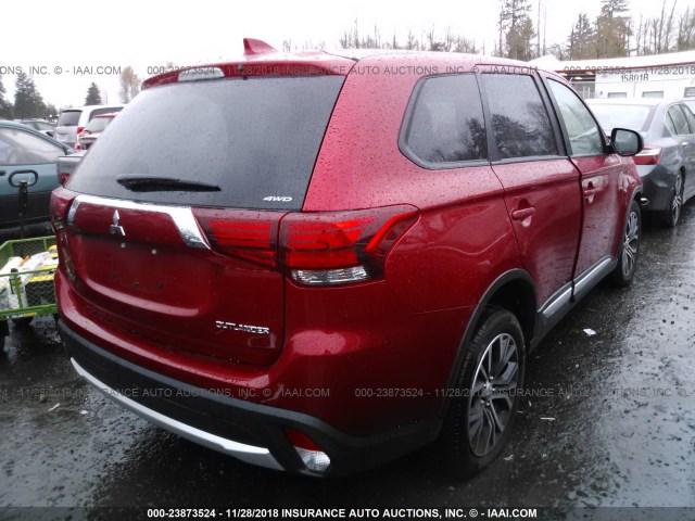 JA4AZ3A32JZ059434 - 2018 MITSUBISHI OUTLANDER SE/SEL RED photo 4