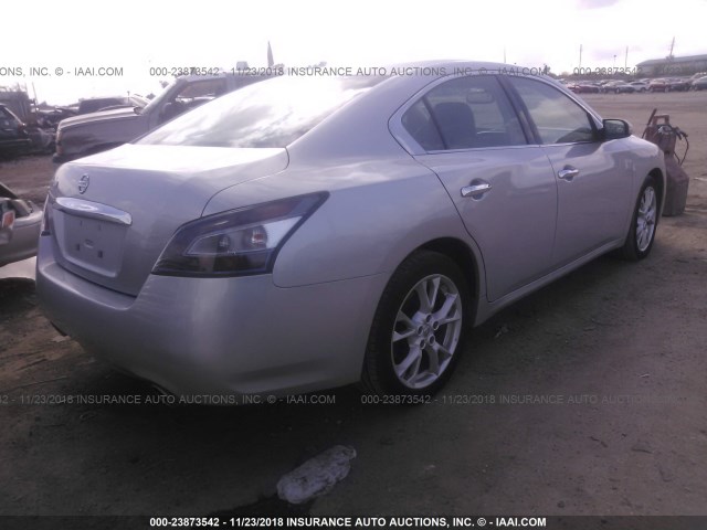 1N4AA5AP5DC827240 - 2013 NISSAN MAXIMA S/SV SILVER photo 4