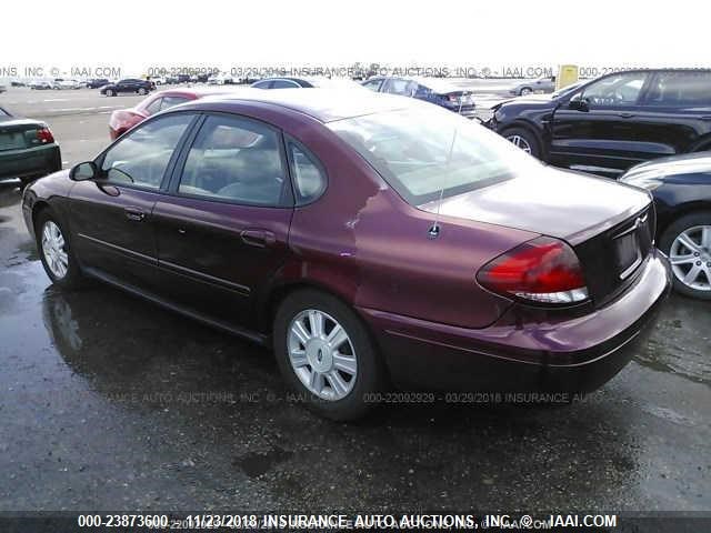 1FAFP562X5A256536 - 2005 FORD TAURUS SEL MAROON photo 3