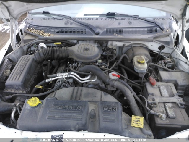 1B7GL2AX8YS723107 - 2000 DODGE DAKOTA QUAD WHITE photo 10