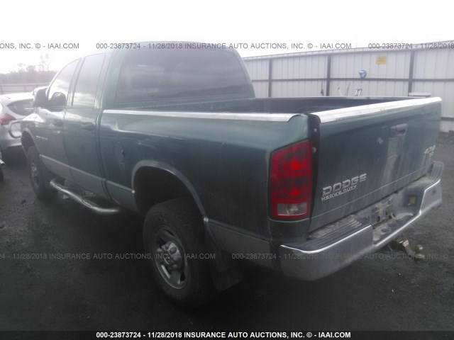 3D7KU28D54G158440 - 2004 DODGE RAM 2500 GREEN photo 3