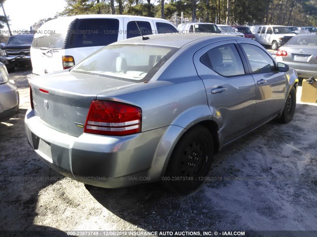 1B3LC46RX8N257538 - 2008 DODGE AVENGER SE GRAY photo 4