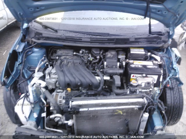 3N1CE2CP4FL399173 - 2015 NISSAN VERSA NOTE S/S PLUS/SV/SL/SR Light Blue photo 10