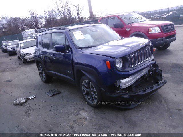 ZACCJBBTXGPE28482 - 2016 JEEP RENEGADE LATITUDE BLUE photo 1