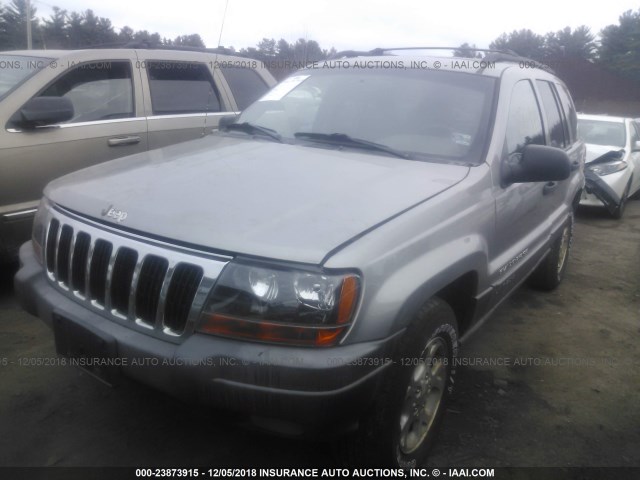 1J4GW48S71C695985 - 2001 JEEP GRAND CHEROKEE LAREDO GRAY photo 2