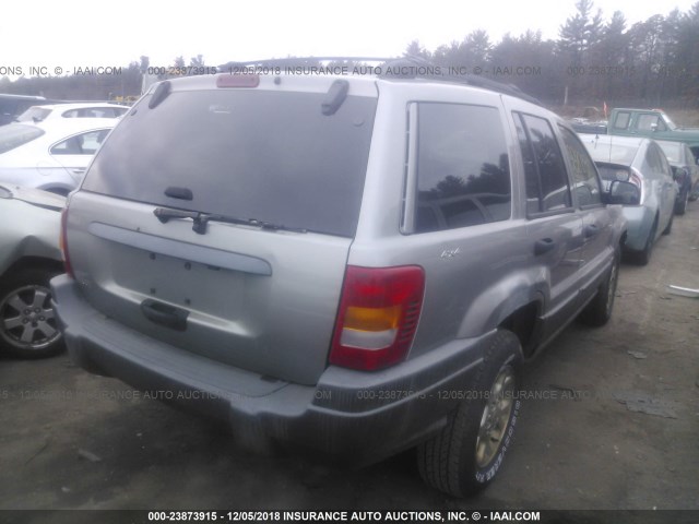 1J4GW48S71C695985 - 2001 JEEP GRAND CHEROKEE LAREDO GRAY photo 4