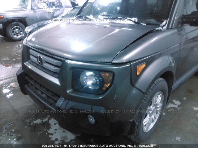 5J6YH28747L004175 - 2007 HONDA ELEMENT EX BLACK photo 6