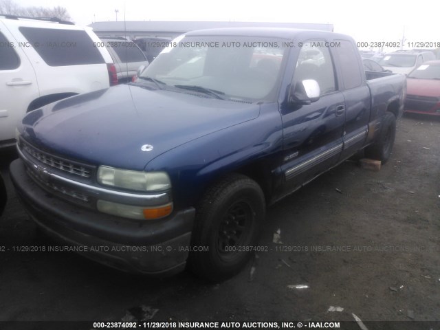 2GCEC19V7Y1319199 - 2000 CHEVROLET SILVERADO C1500 BLUE photo 2