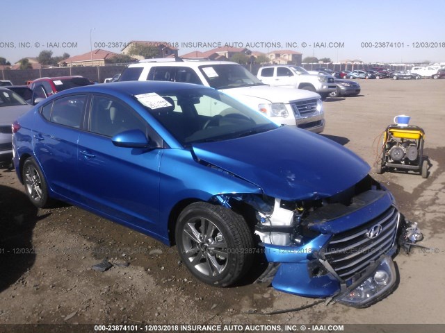 5NPD84LF3JH213711 - 2018 HYUNDAI ELANTRA SEL/VALUE/LIMITED BLUE photo 1