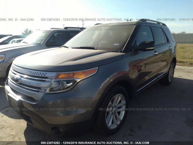 1FMHK7D83CGA31773 - 2012 FORD EXPLORER XLT GRAY photo 2