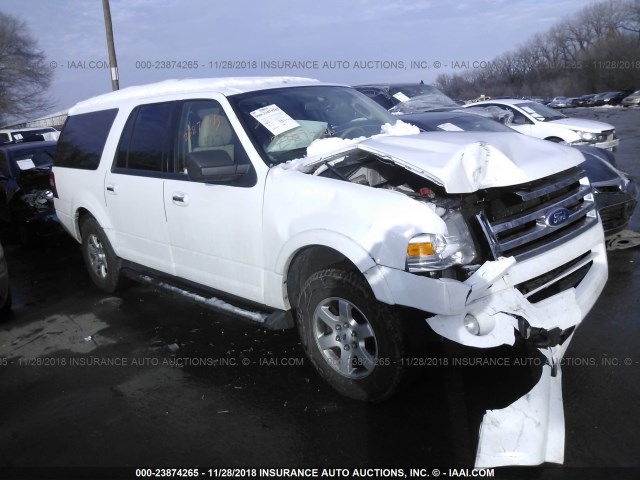 1FMJK1G56AEA88106 - 2010 FORD EXPEDITION EL XLT WHITE photo 1