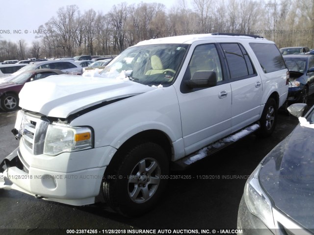 1FMJK1G56AEA88106 - 2010 FORD EXPEDITION EL XLT WHITE photo 2
