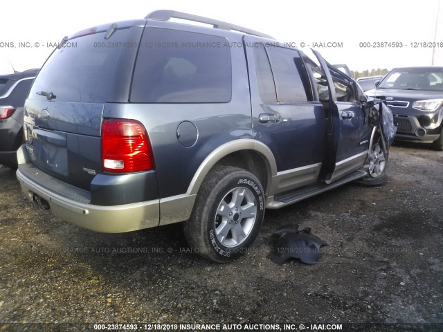 1FMDU64K85UB76472 - 2005 FORD EXPLORER EDDIE BAUER BLUE photo 4