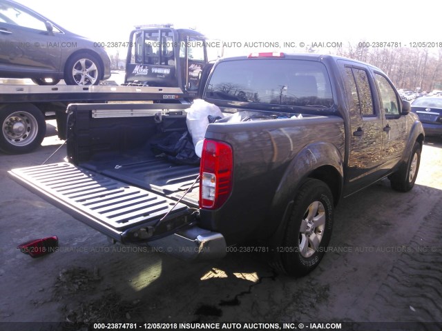 1N6AD0EV9BC426278 - 2011 NISSAN FRONTIER S/SV/SL/PRO-4X GRAY photo 4