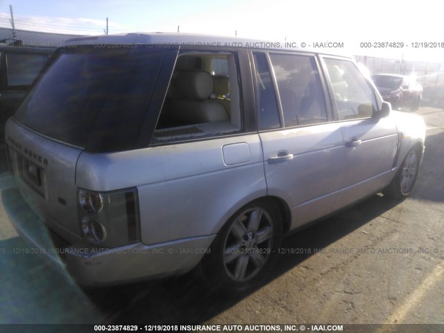 SALME11444A149403 - 2004 LAND ROVER RANGE ROVER HSE SILVER photo 4