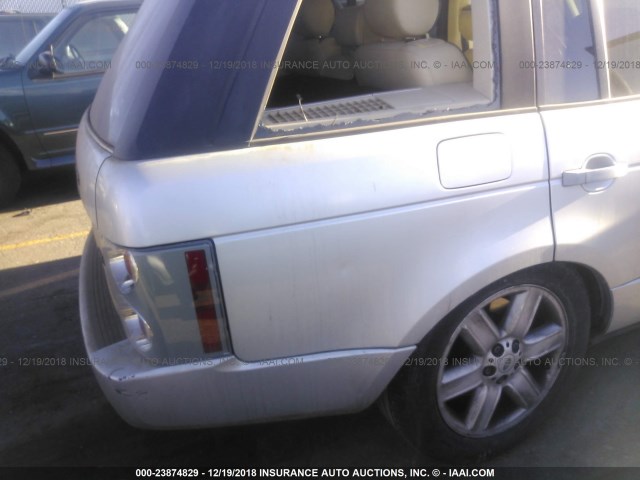 SALME11444A149403 - 2004 LAND ROVER RANGE ROVER HSE SILVER photo 6