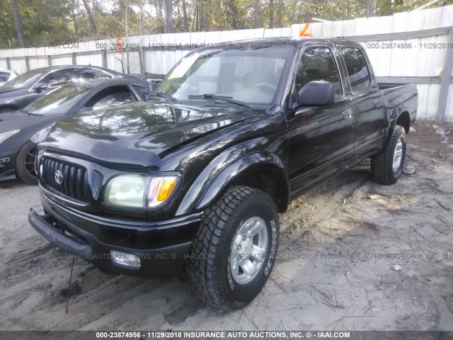 5TEGM92NX1Z798038 - 2001 TOYOTA TACOMA DOUBLE CAB PRERUNNER BLACK photo 2